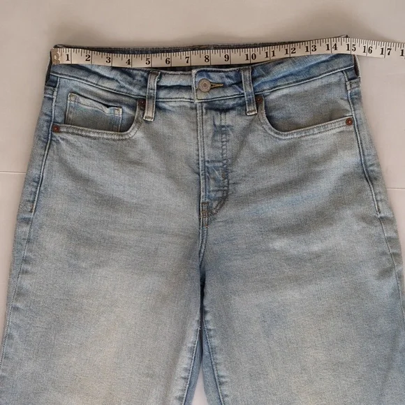 Old Navy High-Rise O.G. Loose Straight Secret-Smooth Pockets Mom Jeans 6 Blue - Picture 13 of 15